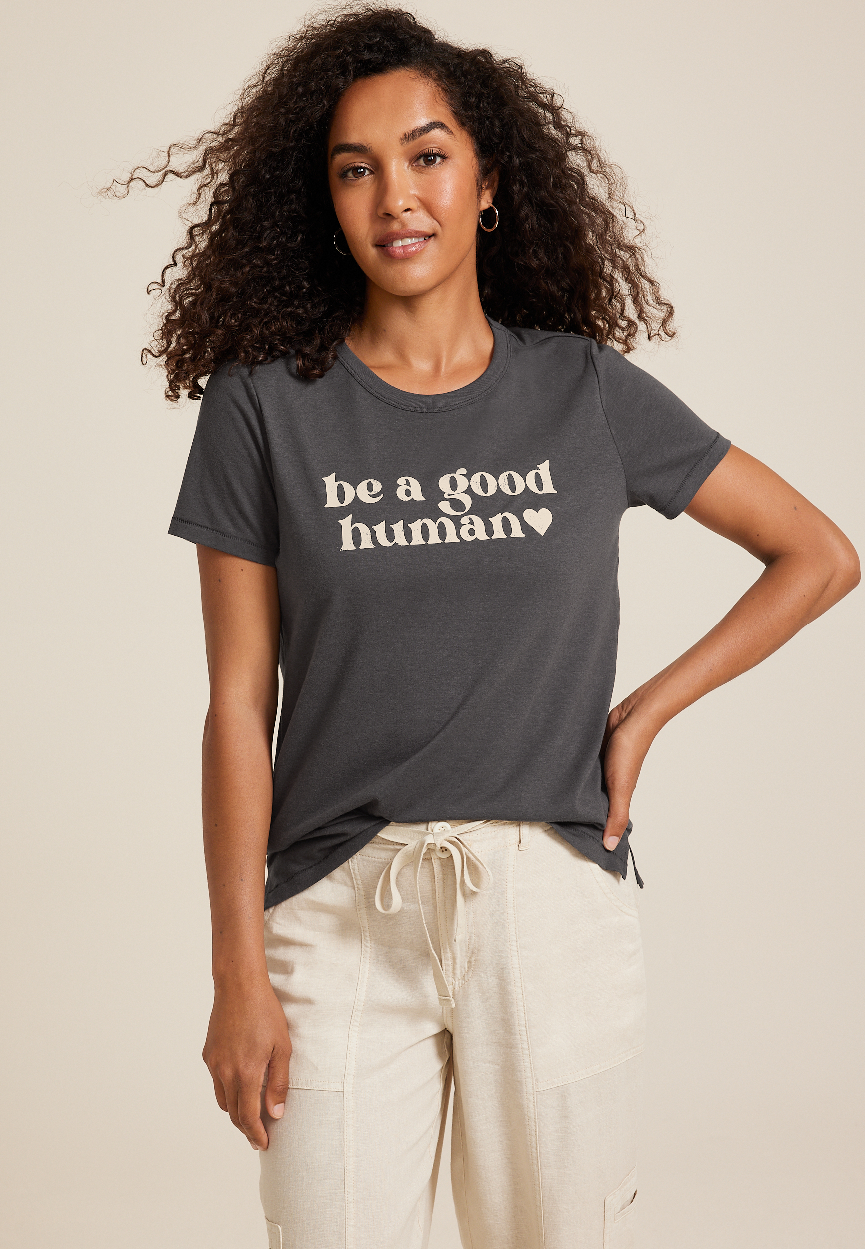 Be A Good Human Classic Fit Graphic Tee