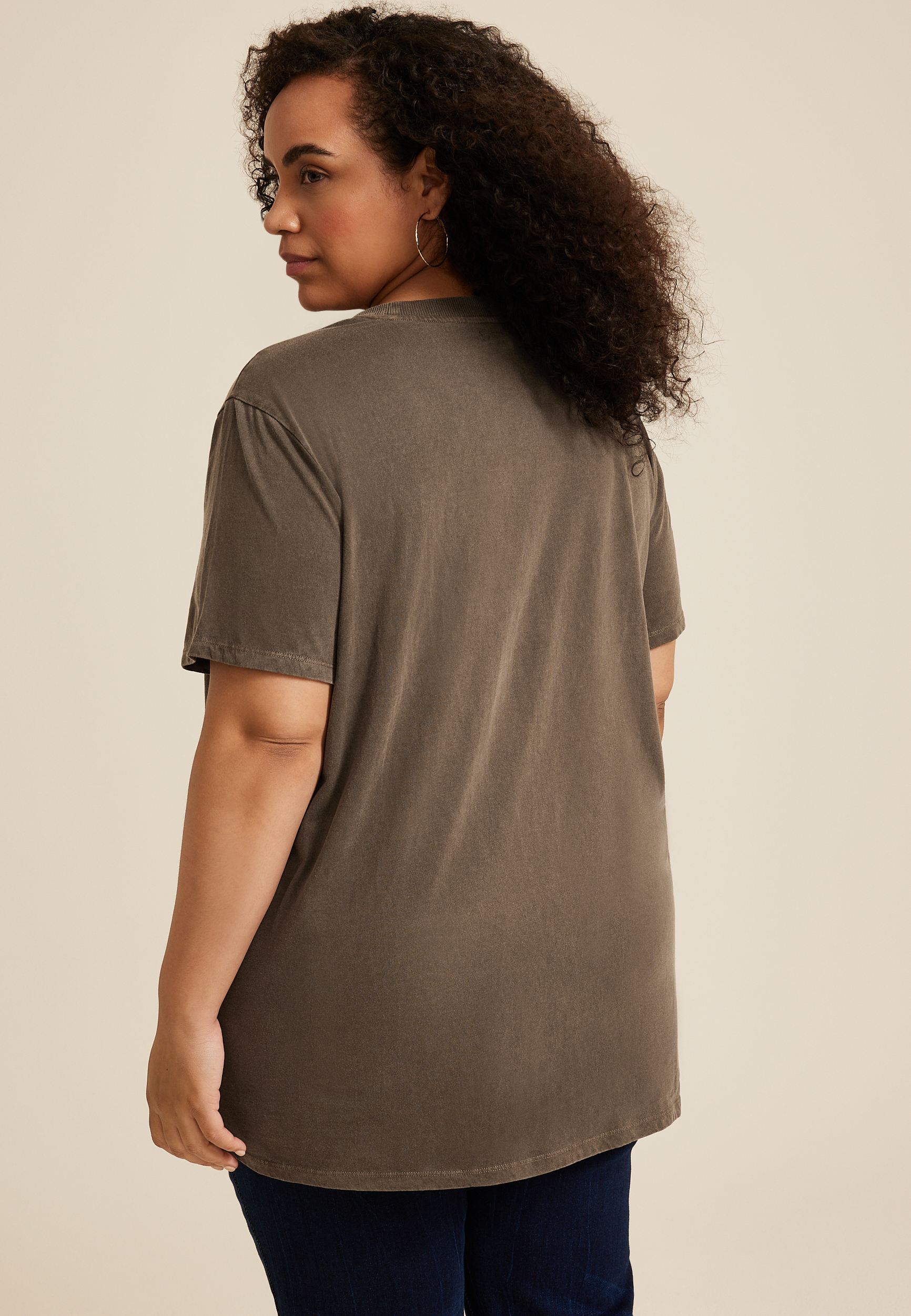 Plus Size Support Your Local Farmers Oversized Fit Graphic Tee, C6002, large