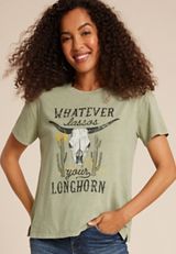 Whatever Lassos Your Longhorn Relaxed Fit Graphic Tee, C425, small
