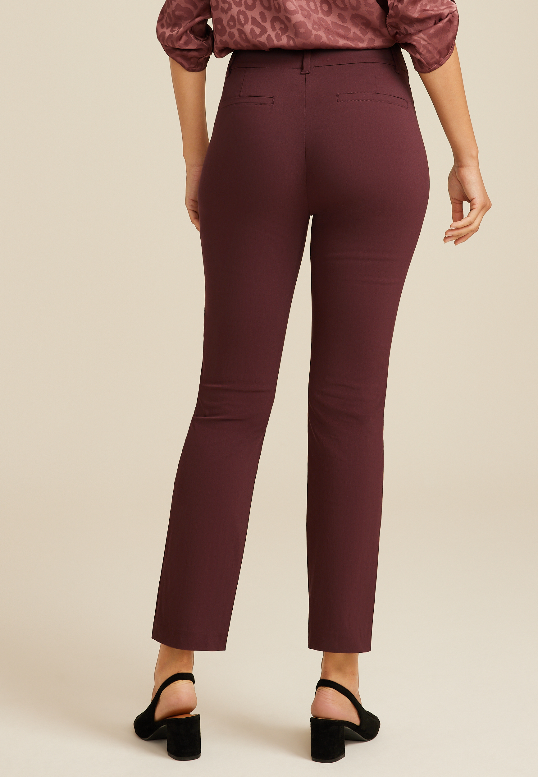 Bengaline High Rise Slim Straight Pant, C9735, large