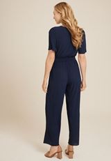 Flutter Sleeve Tie Waist Jumpsuit, C1919, small