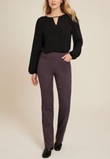 Bengaline Textured Mid Rise Bootcut Pant, C1775, small