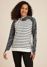 Homeward Striped Camo Hoodie, C2380, small
