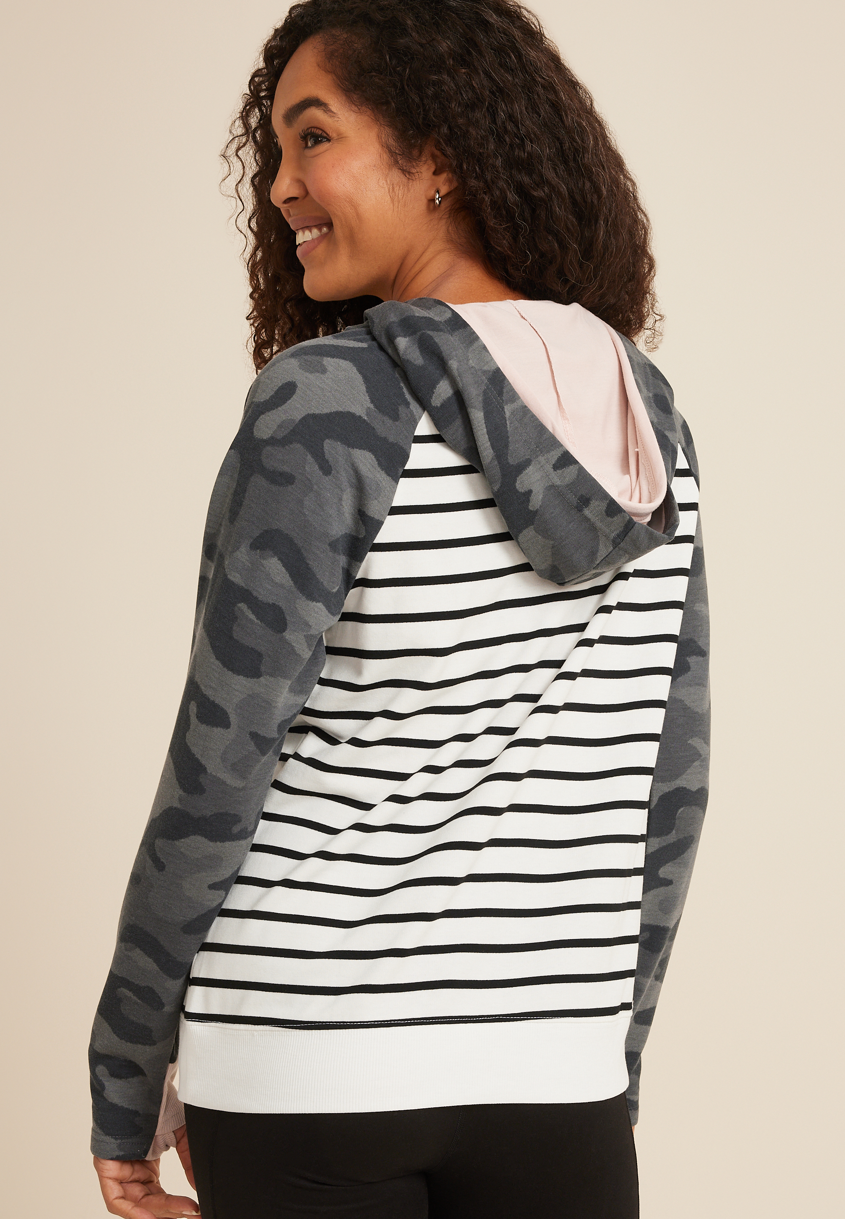 Homeward Striped Camo Hoodie, C2380, large