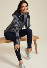 Homeward Striped Colorblock Hoodie, NAVY COMBO, small