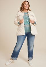 Plus Size St Nicks Christmas Tree Farm Relaxed Fit Sweatshirt, C9826, small