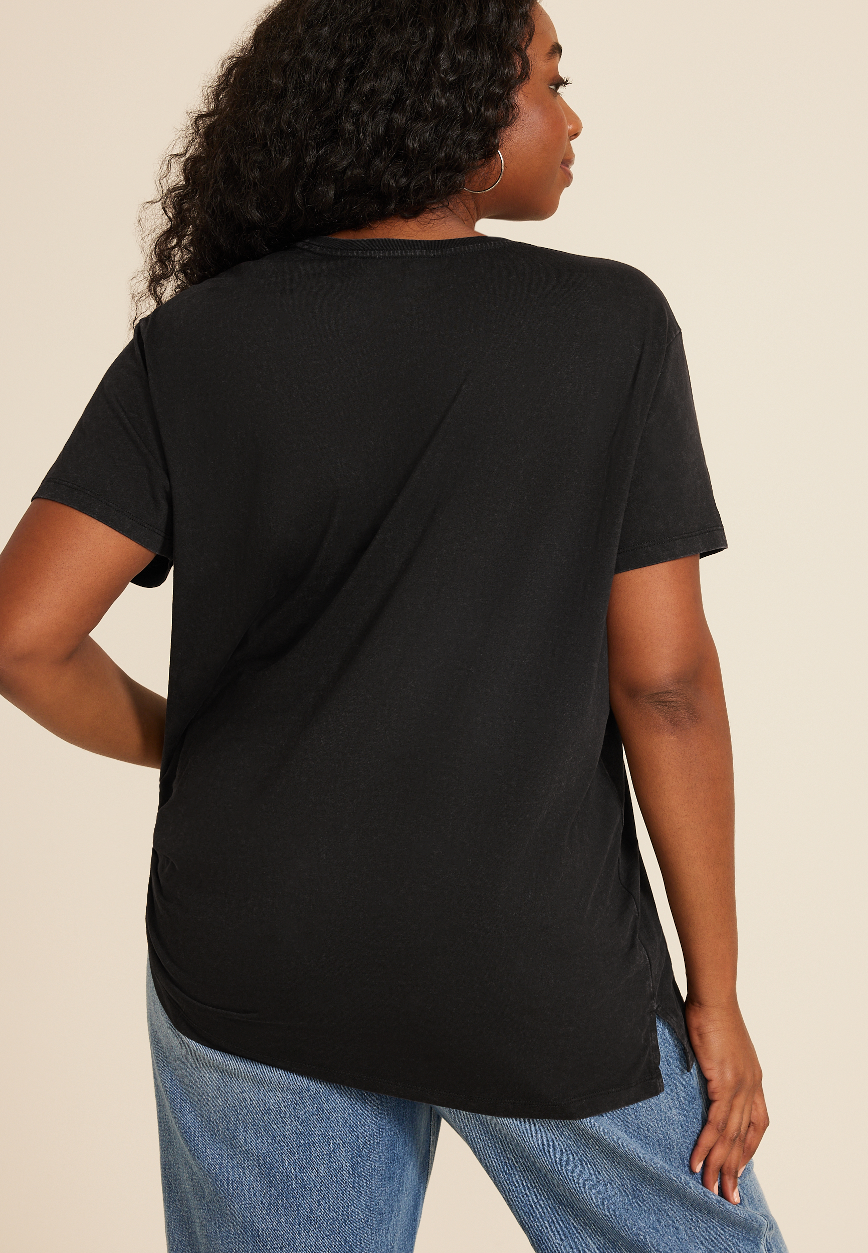 Plus Size Everythings Fine Relaxed Fit Graphic Tee, C106, large