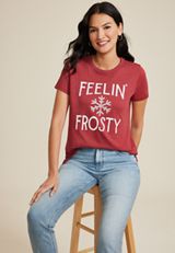 Feelin Frosty Classic Fit Graphic Tee, C4744, small
