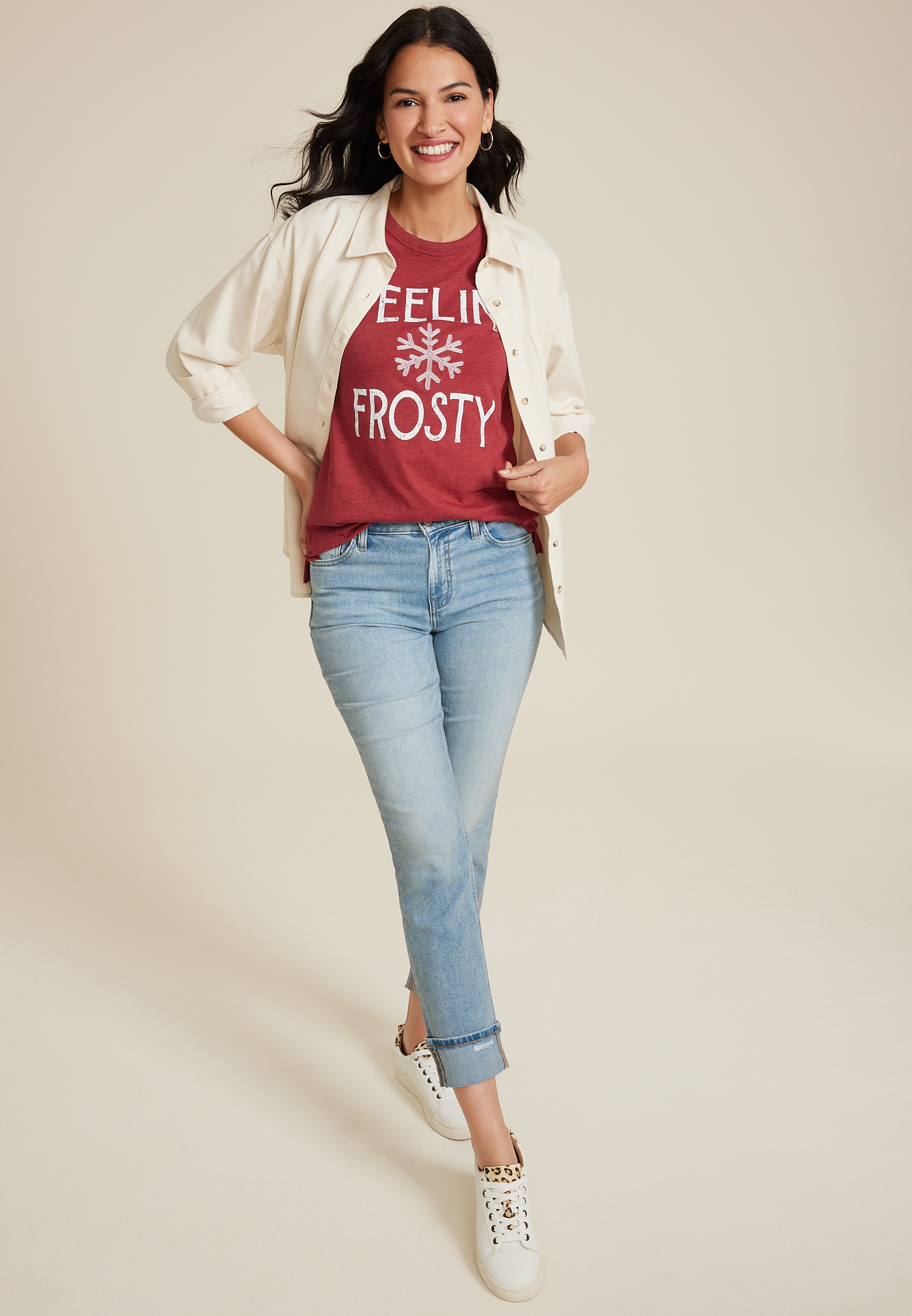 Feelin Frosty Classic Fit Graphic Tee, C4744, large