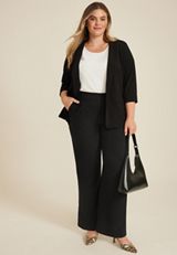 Plus Size Idealist High Rise Wide Leg Dress Pant, , small