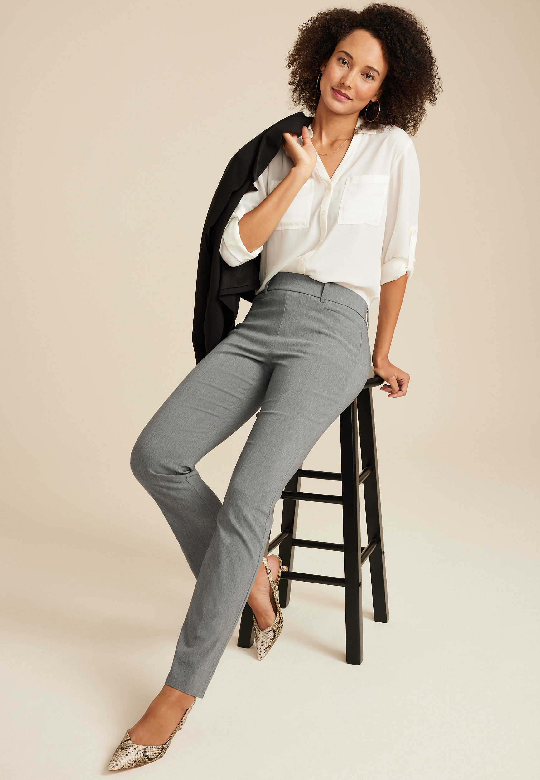 Bengaline Mid Rise Bootcut Pant, C2820, large