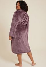 Plus Size Plush Long Robe, C6060, small