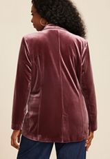 Plus Size Velvet Blazer, C9735, small