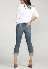 Silver Jeans Co.&reg; Avery Curvy High Rise Luxe Stretch Cuffed Capri Jean, C258, small