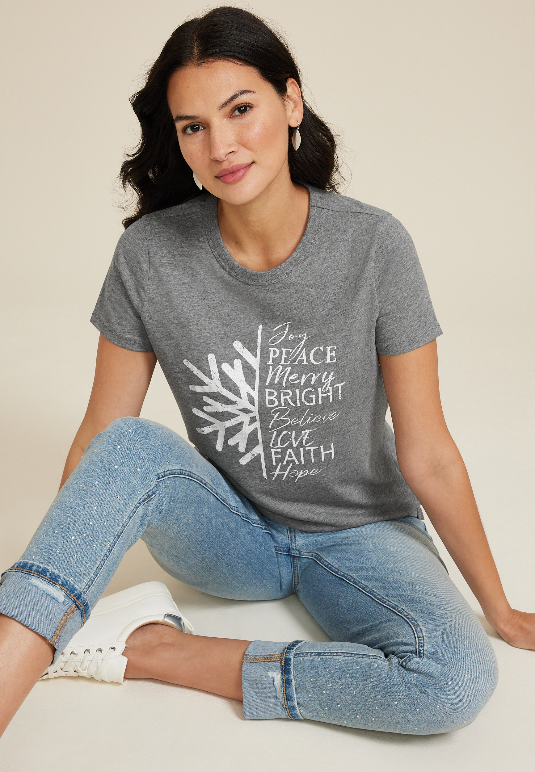 Holiday Snowflake Classic Fit Graphic Tee