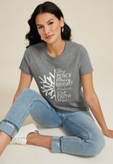 Holiday Snowflake Classic Fit Graphic Tee, HEATHER GRAY, small