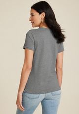 Holiday Snowflake Classic Fit Graphic Tee, HEATHER GRAY, small