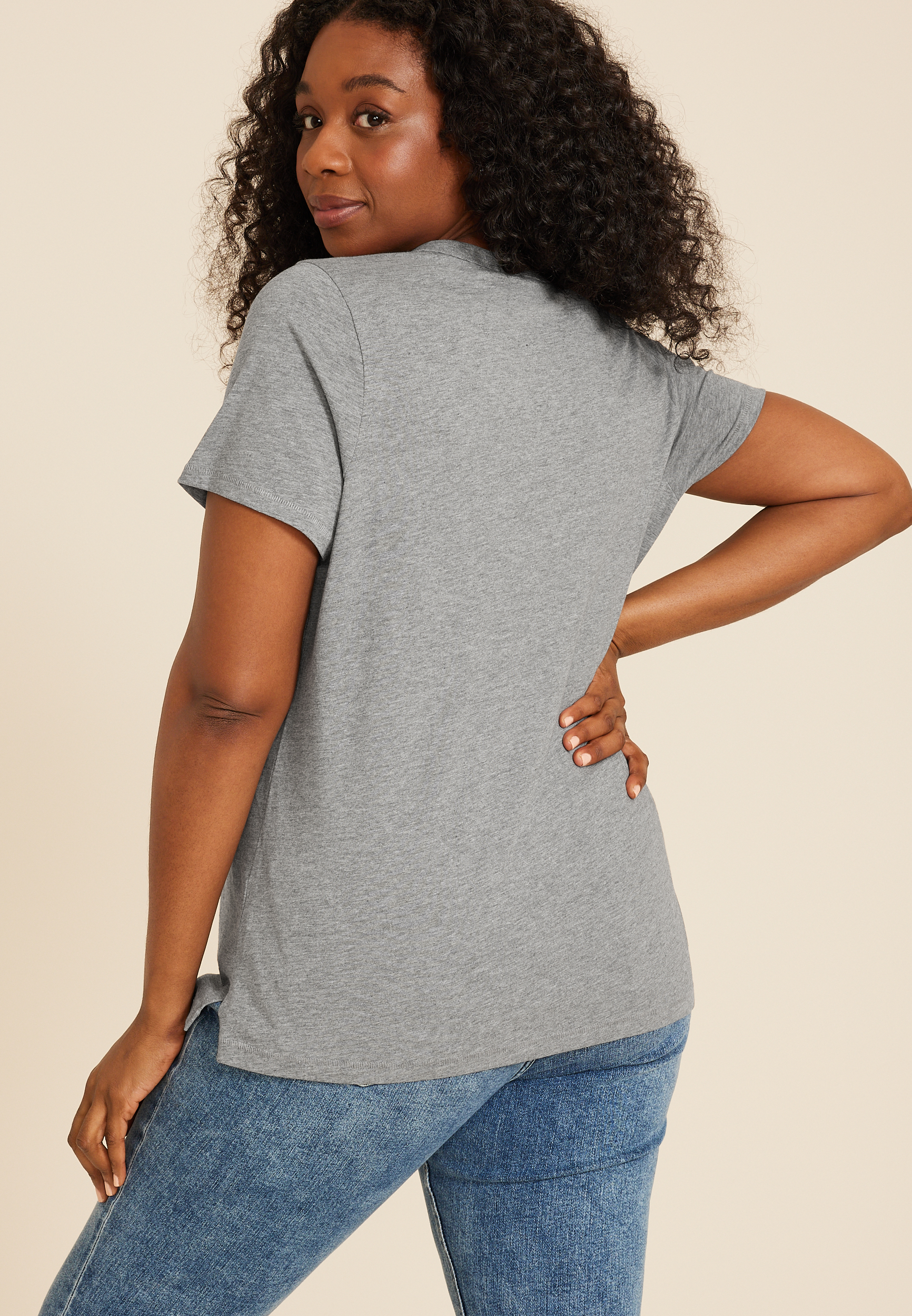 Plus Size Holiday Snowflake Classic Fit Graphic Tee, C151, large