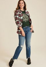 Home Alone Oversized Fit Graphic Tee, SMOKED PINE, small