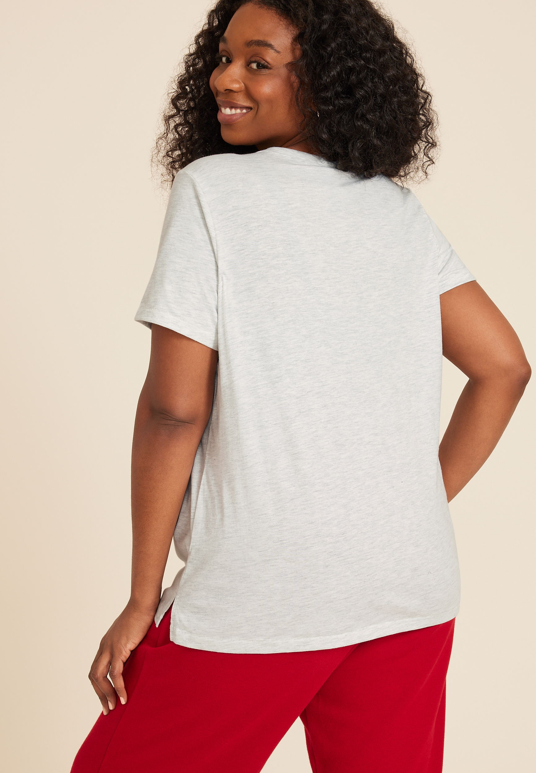 Plus Size The Grinch Classic Fit Graphic Tee, LIGHT HEATHER GRAY, large
