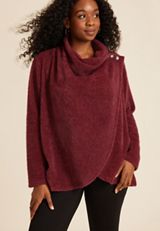Plus Size Asymmetrical Cardigan, C5325, small