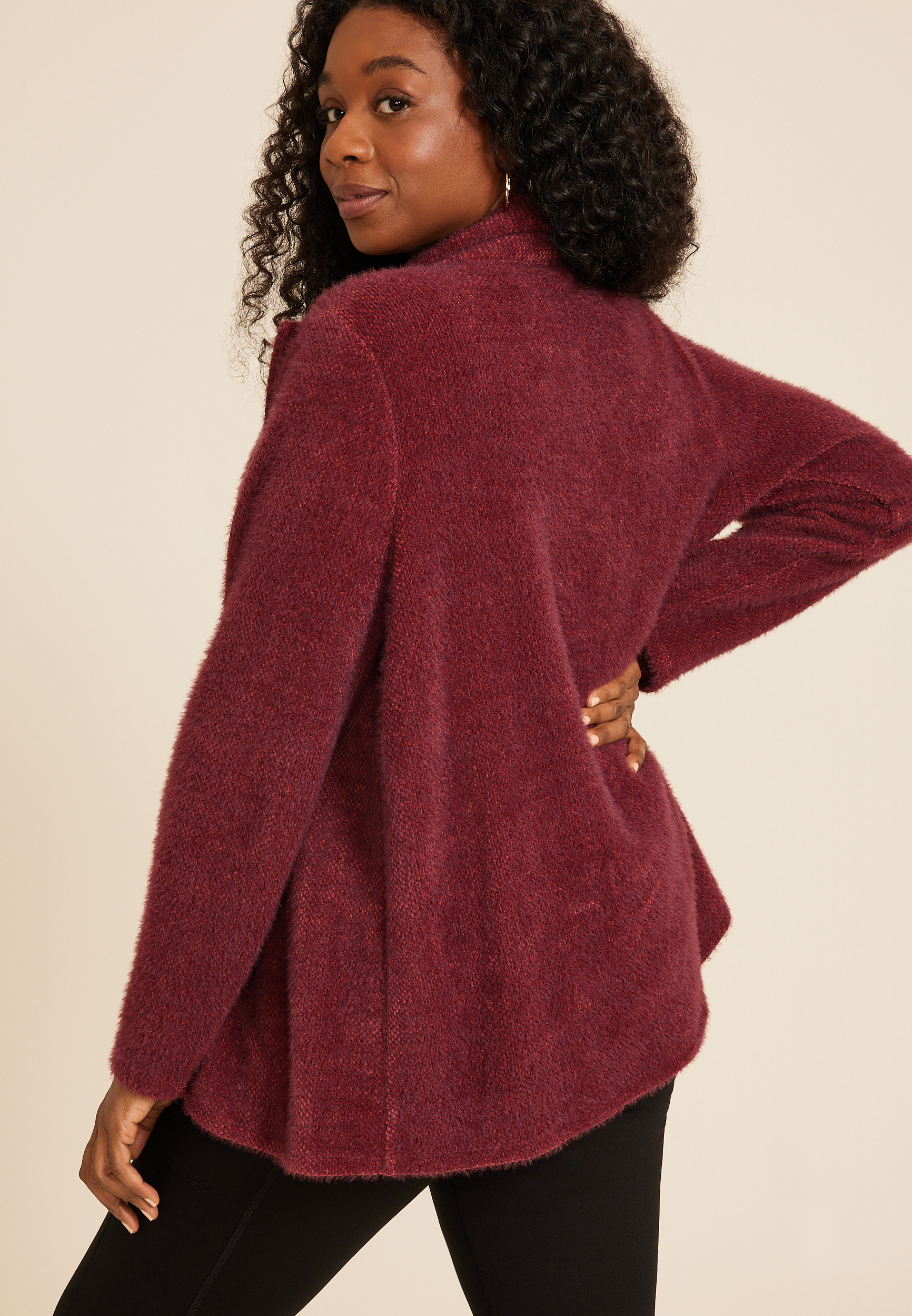 Plus Size Asymmetrical Cardigan, C5325, large