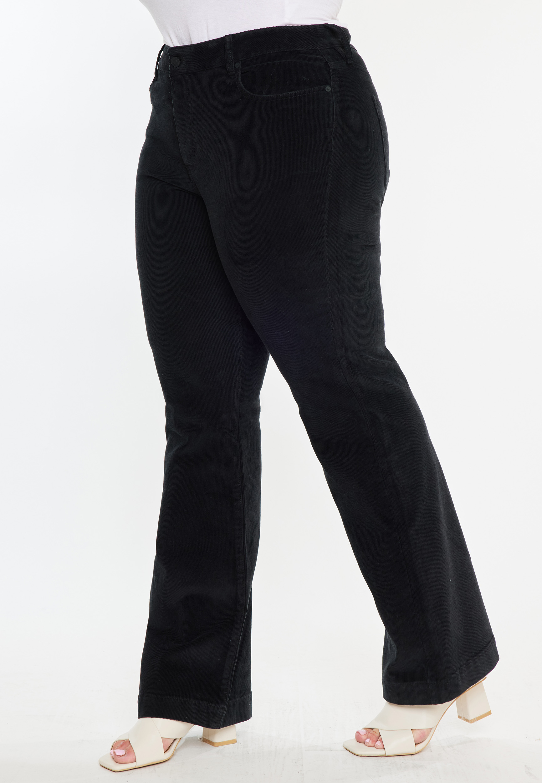 Plus Size KanCan&trade; Black High Rise Corduroy Bootcut Jeans, BLACK, large