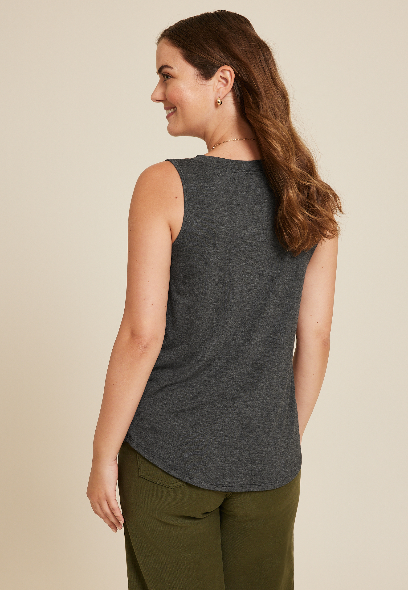 24/7 Mara V Neck Tank Top, C3956, large
