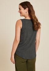 24/7 Mara V Neck Tank Top, C3956, small