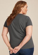 Plus Size edgely&trade; Jewel Embellished Crew Neck Tee, C9764, small