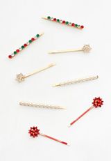 8 Pack Festive Bobby Pins, MULTI, small