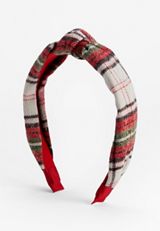 Festive Plaid Knot Headband, C2842, small