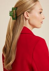 2 Pack Festive Claw Hair Clips, MULTI, small