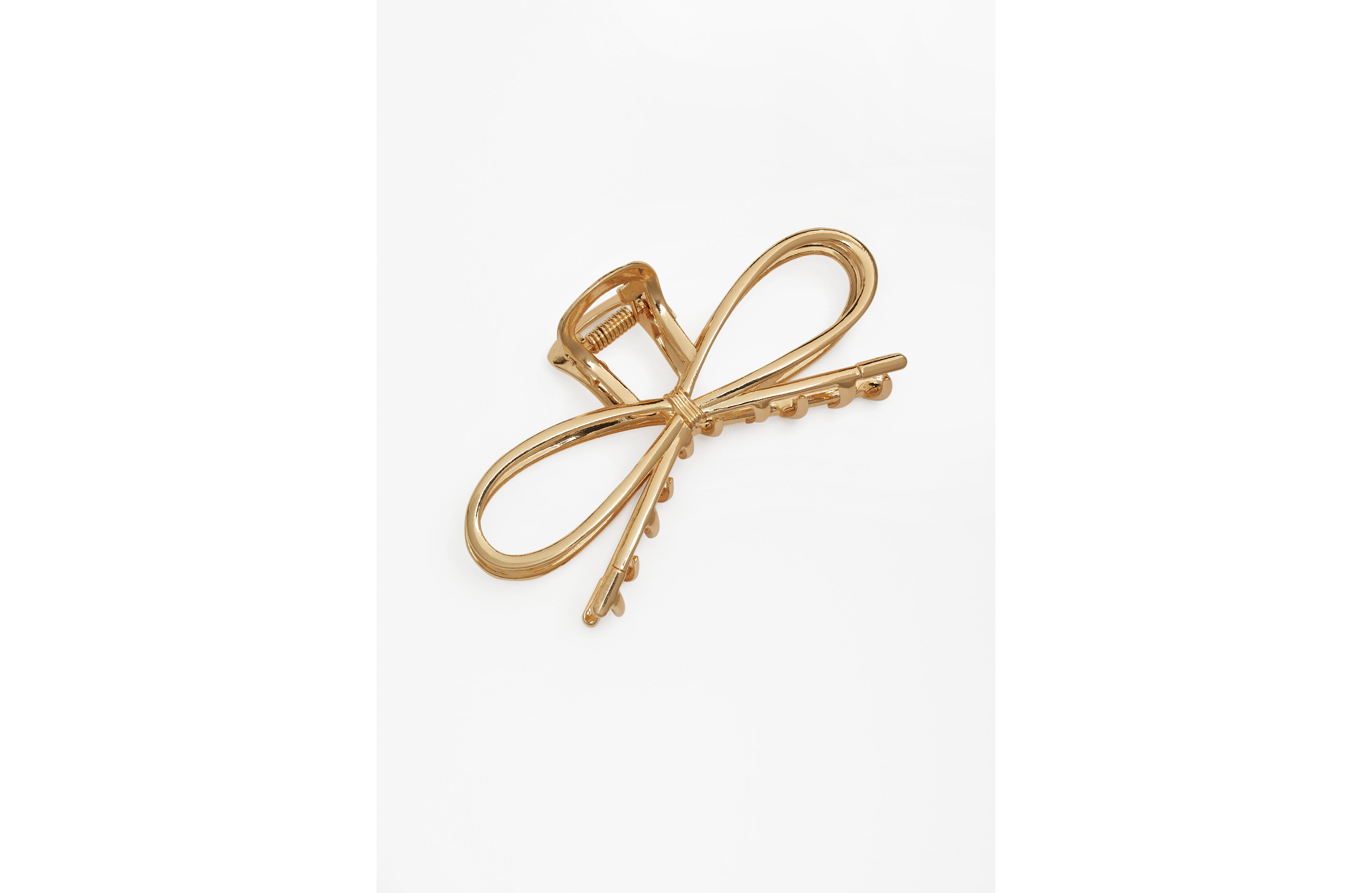 Gold Metal Bow Claw Hair Clip