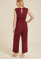 Lace Trim Pocket Jumpsuit, C5325, small
