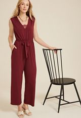 Lace Trim Pocket Jumpsuit, C5325, small