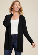 Cable Stitch Open Front Cardigan, C106, small