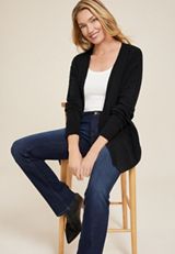 Cable Stitch Open Front Cardigan, C106, small