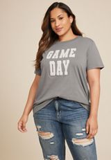 Plus Size Game Day Oversized Fit Graphic Tee, C125, small