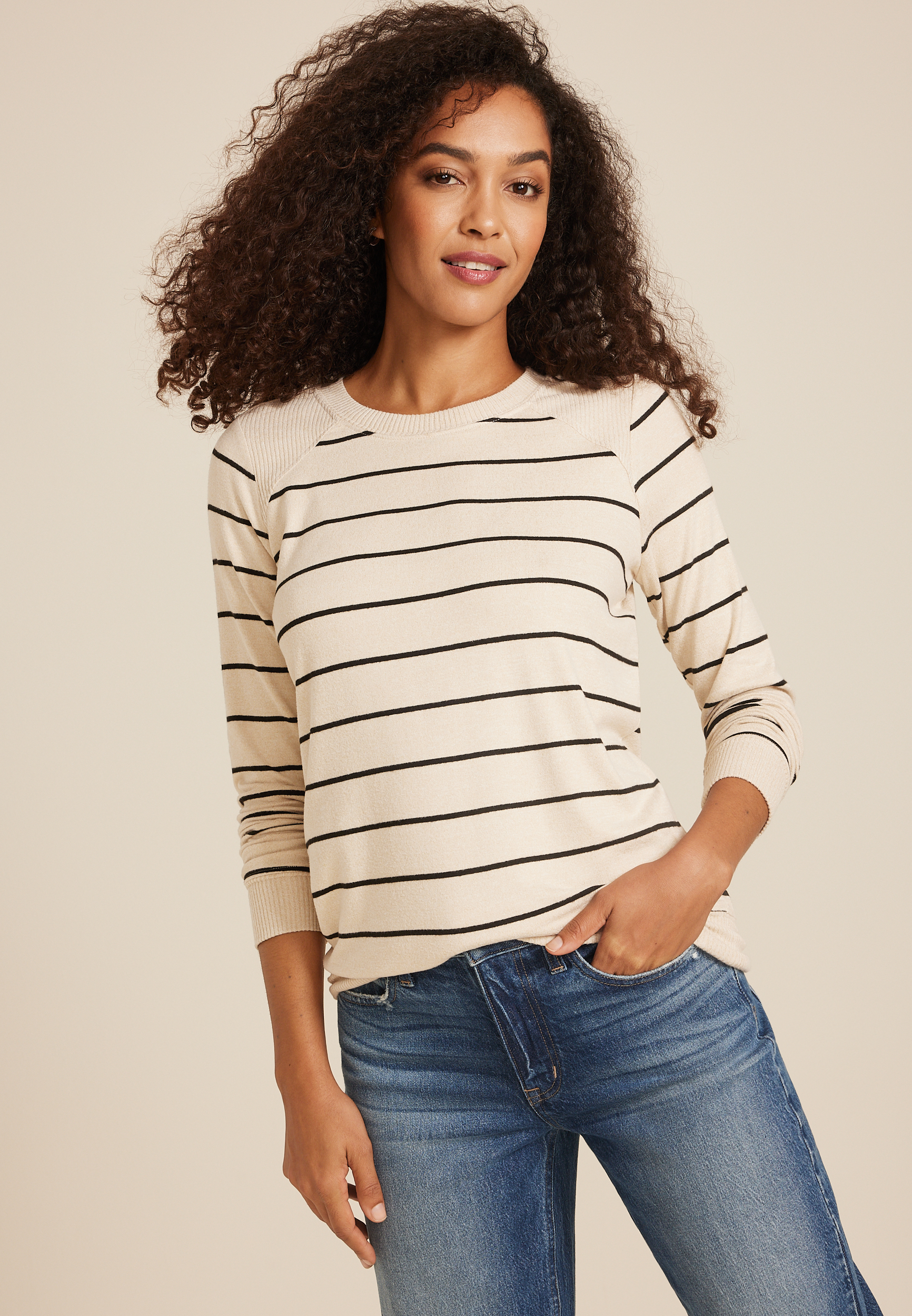 Haven Striped Straight Hem Top