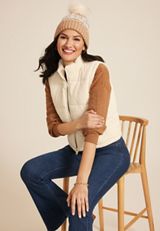 Corduroy Puffer Vest, C9747, small