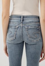 Silver Jeans Co.&reg; Suki Curvy Mid Rise Thick Stitch Slim Boot Jean, MEDIUM SANDBLAST, small