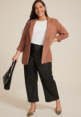 Plus Size Boyfriend Blazer, C7208, small