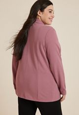 Plus Size Versa Open Front Long Sleeve Blazer, C7249, small