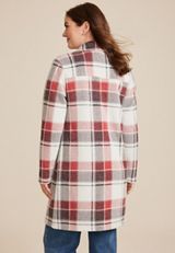 Plaid Longline Coatigan, C7044, small