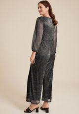 Plisse Wide Leg Jumpsuit, C106, small