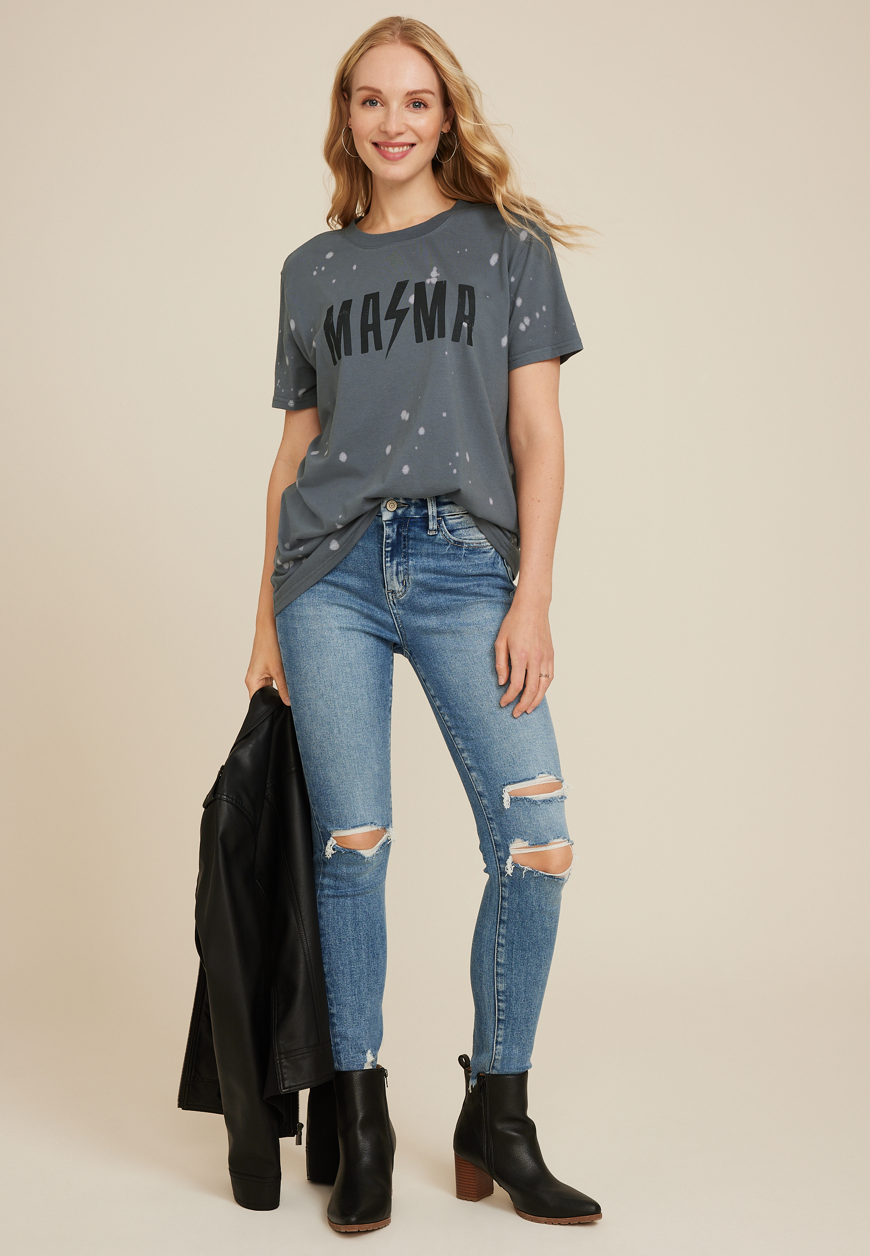 Mama Oversized Fit Graphic Tee, C5105, large