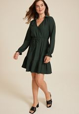 Jonny Collar Skater Dress, C6371, small