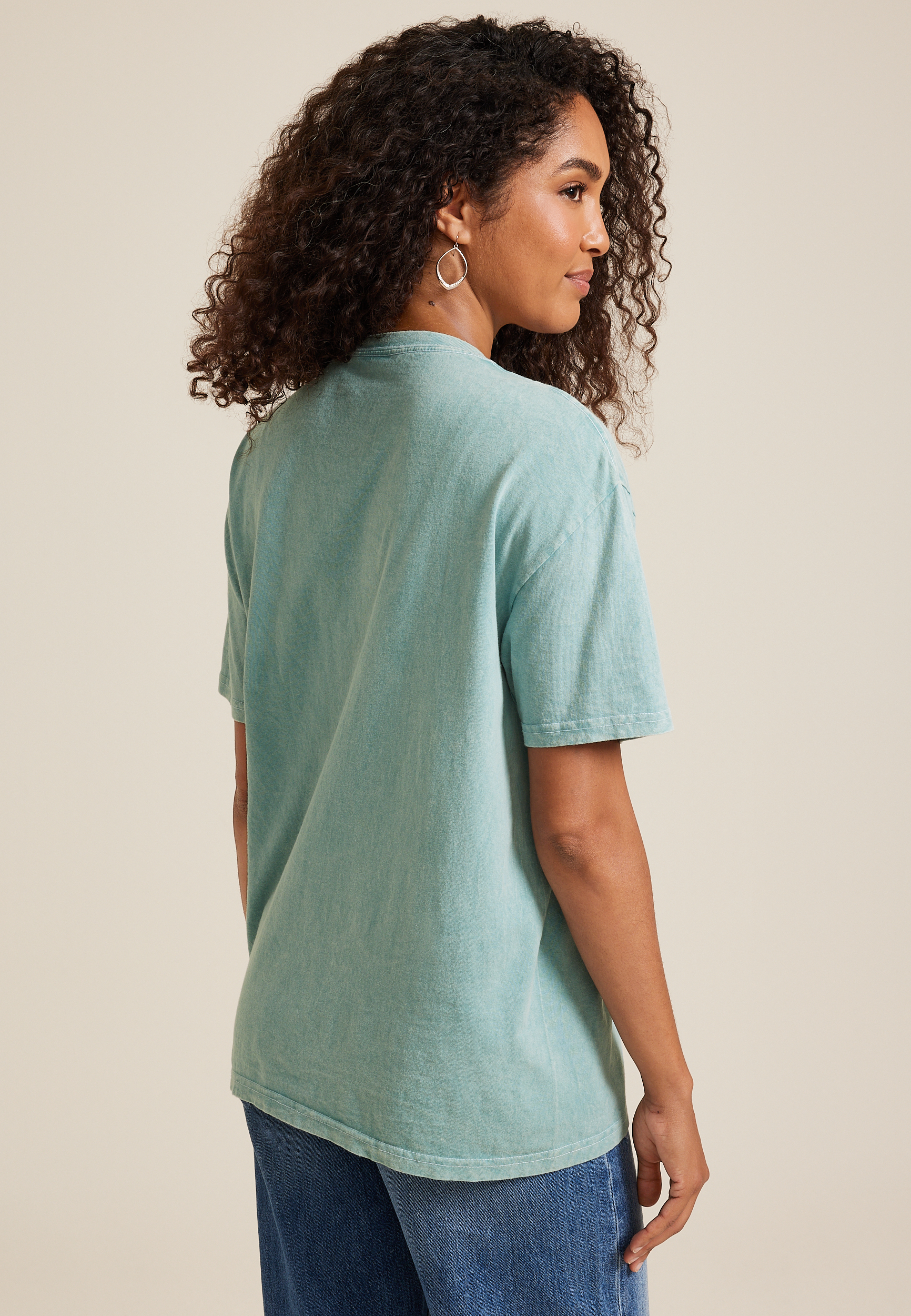 Enjoy The Little Things Oversized Fit Graphic Tee, SAGE, large