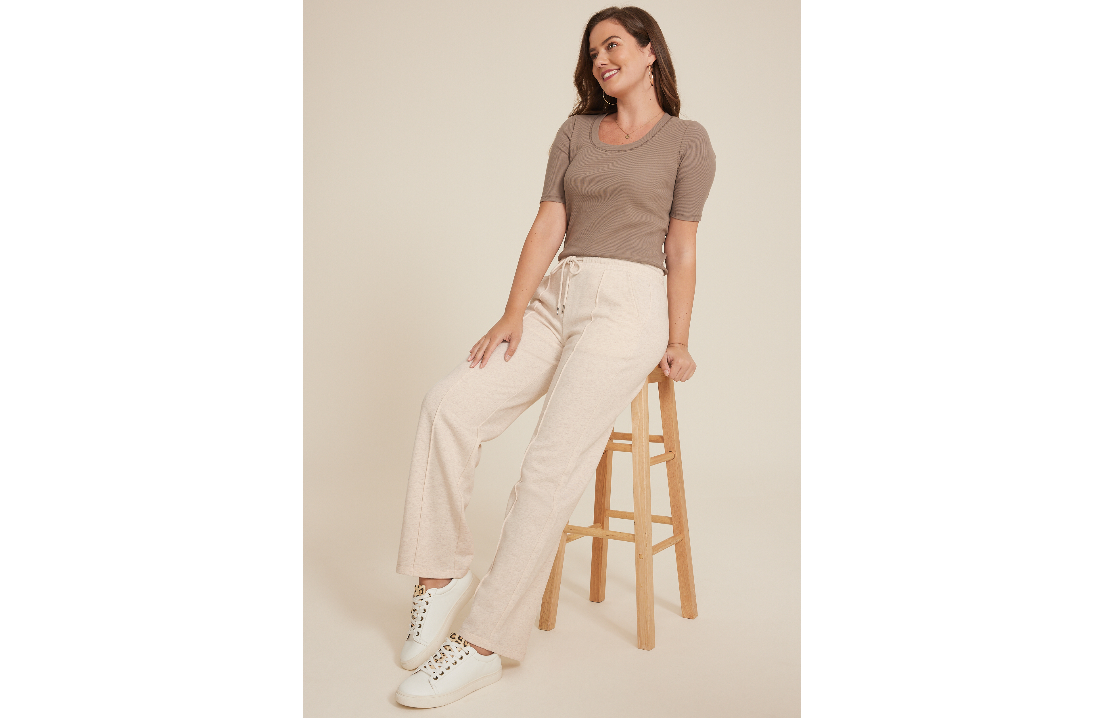 High Rise Fleece Wide Leg Sweatpant